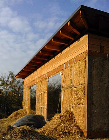 slaměný dům - okna